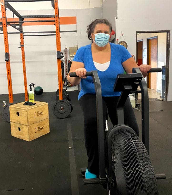 Athlete in personal training session