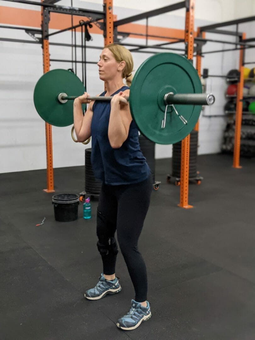 woman strength training