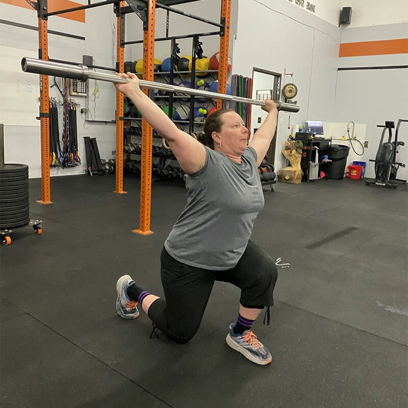 Client in a fitness session