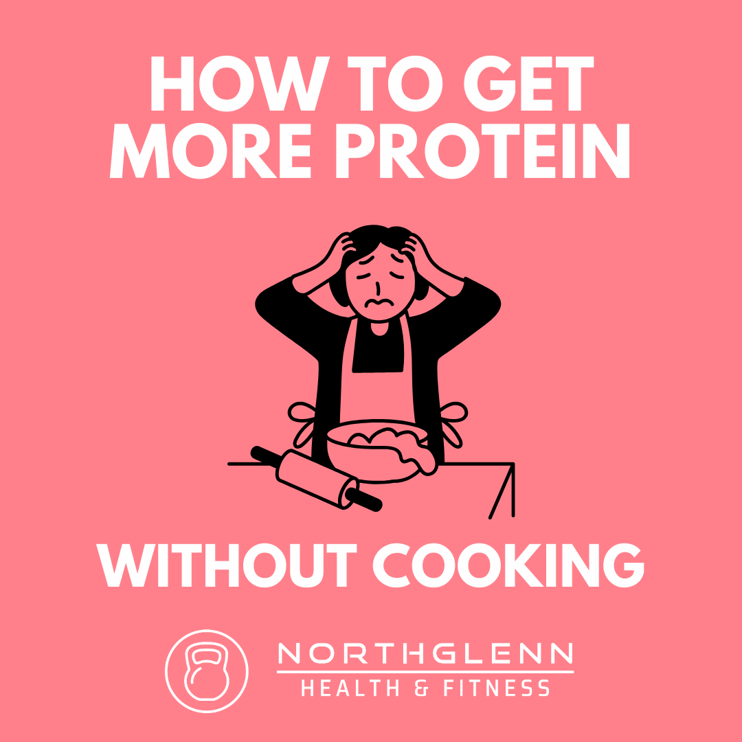 get more protein without cooking - image of woman frazzled while cooking