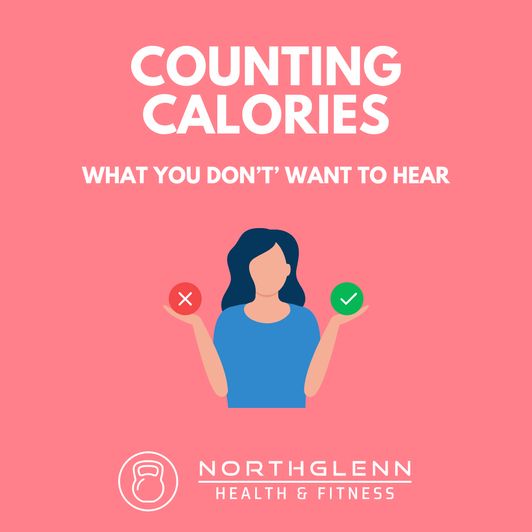 Image of a woman conflicted about counting calories